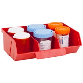 Red Stack and Lock Storage Bin