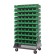 Green Plastic Storage Bins Louvered Panel Rack Systems