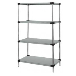 Stainless Steel 4-Solid Shelf Unit - WRS4-74-1842SS